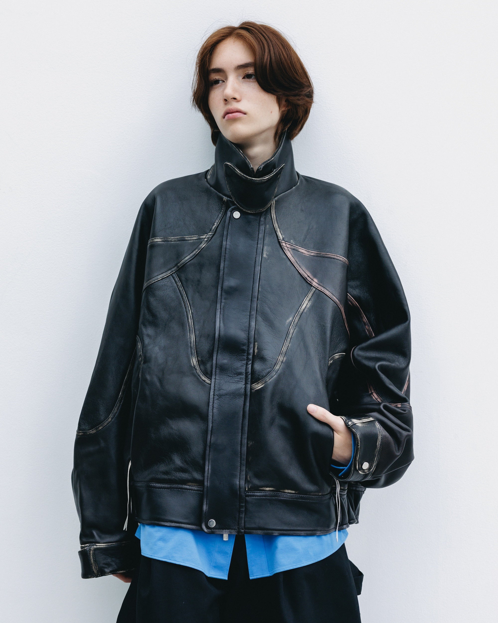 VINTAGE SHEEP LEATHER FUTURE JACKET (BLACK)