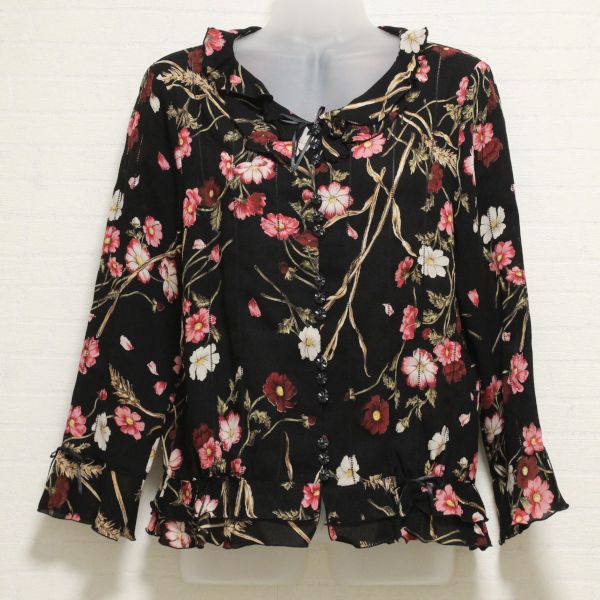 黒花柄ブラウス - ピンクハウス通販｜リサイクルブティックClub CANDY