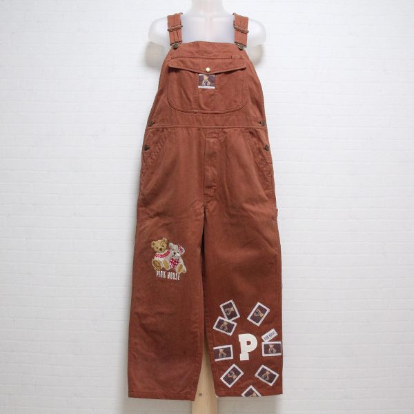 茶ペアくま刺繍オーバーオール - ピンクハウス通販｜リサイクル