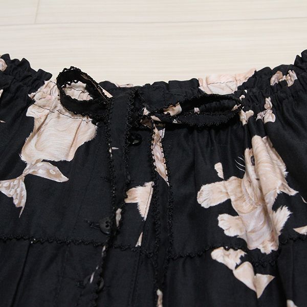 黒蝶々リボンと猫プリント段々スカート - ピンクハウス通販