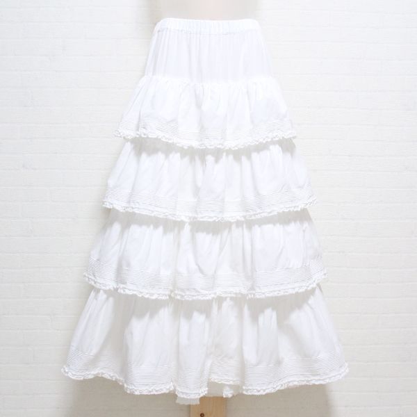 白フリル使い段々スカート - ピンクハウス通販｜リサイクルブティック