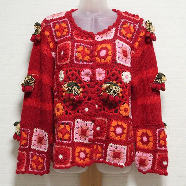 赤苺モチーフ×クロッシェカーディガン - ピンクハウス通販｜リサイクル
