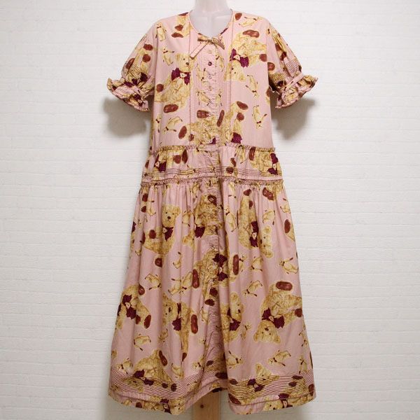 ピンク蝶タイくま柄ワンピース - ピンクハウス通販｜リサイクル