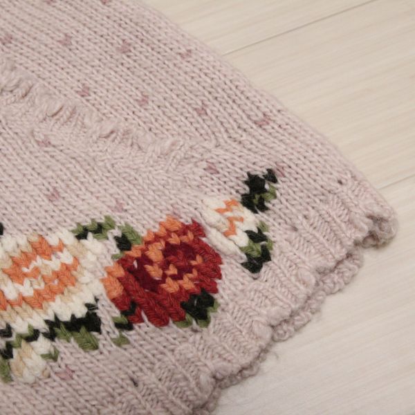 ピンク薔薇編み込みカーディガン - ピンクハウス通販｜リサイクル