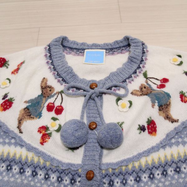 水色系ピーターラビットヨークカーディガン - ピンクハウス通販