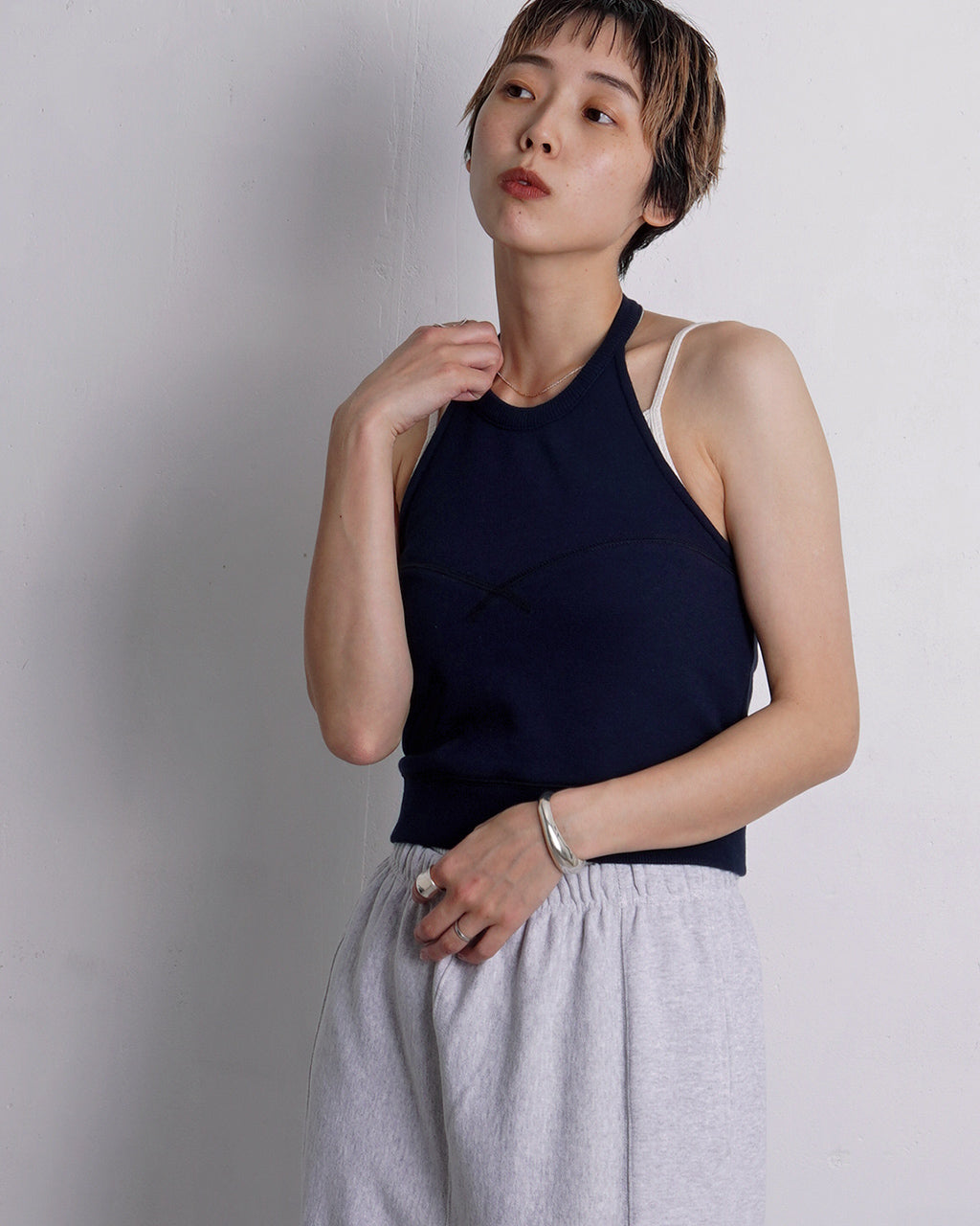 JUN MIKAMI ｜outlet｜スウェットホルターネック トップス ビスチェ