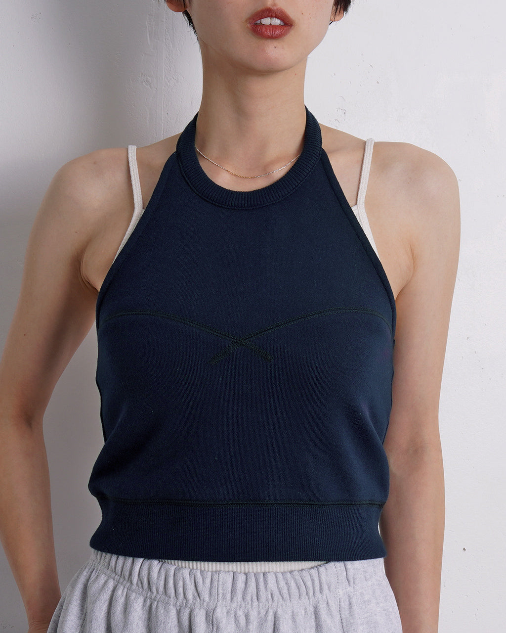 JUN MIKAMI ｜outlet｜スウェットホルターネック トップス ビスチェ