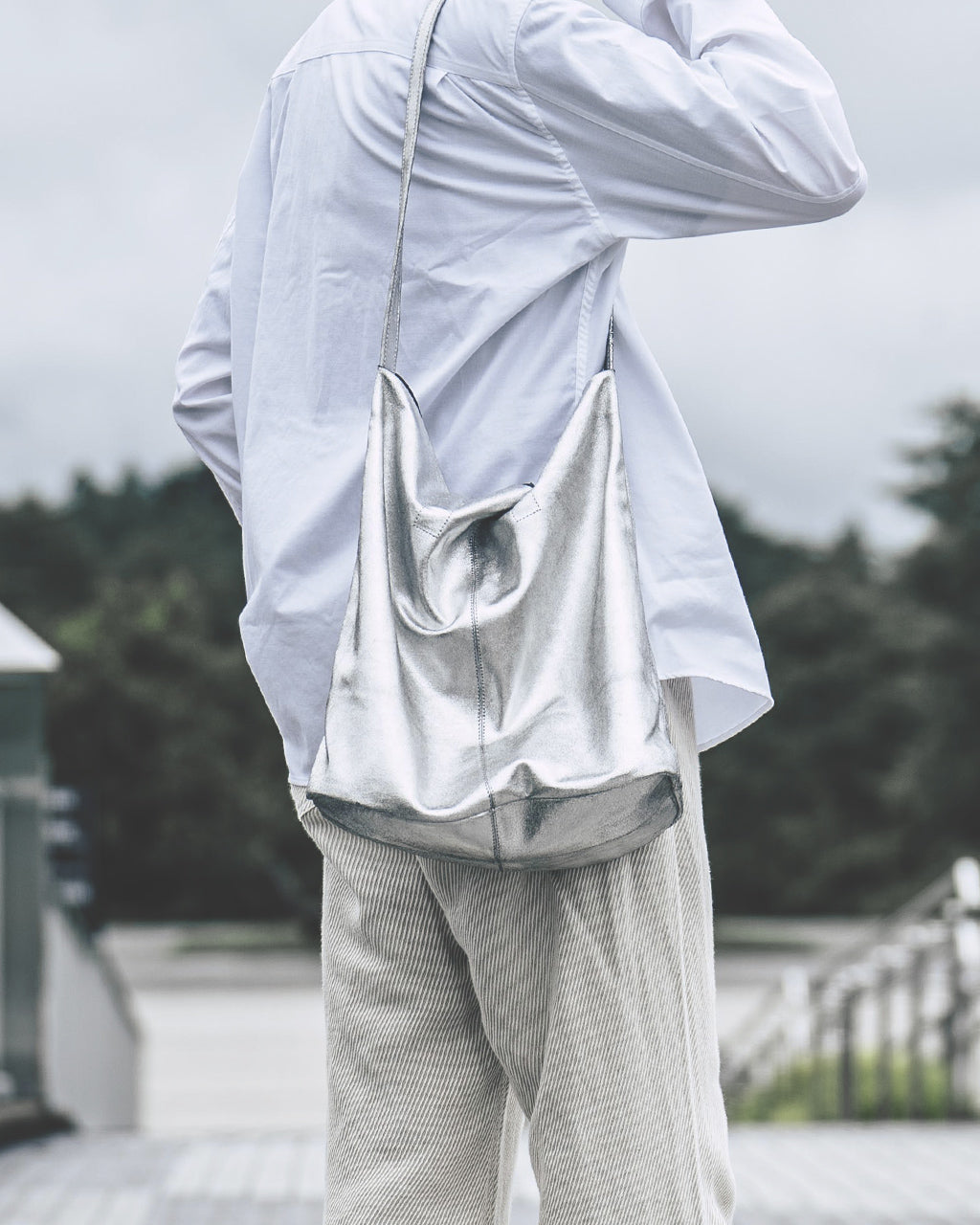 Morphee モルフェ 3WAY LARGE TOTE（L size）SILVER L-SIL-102