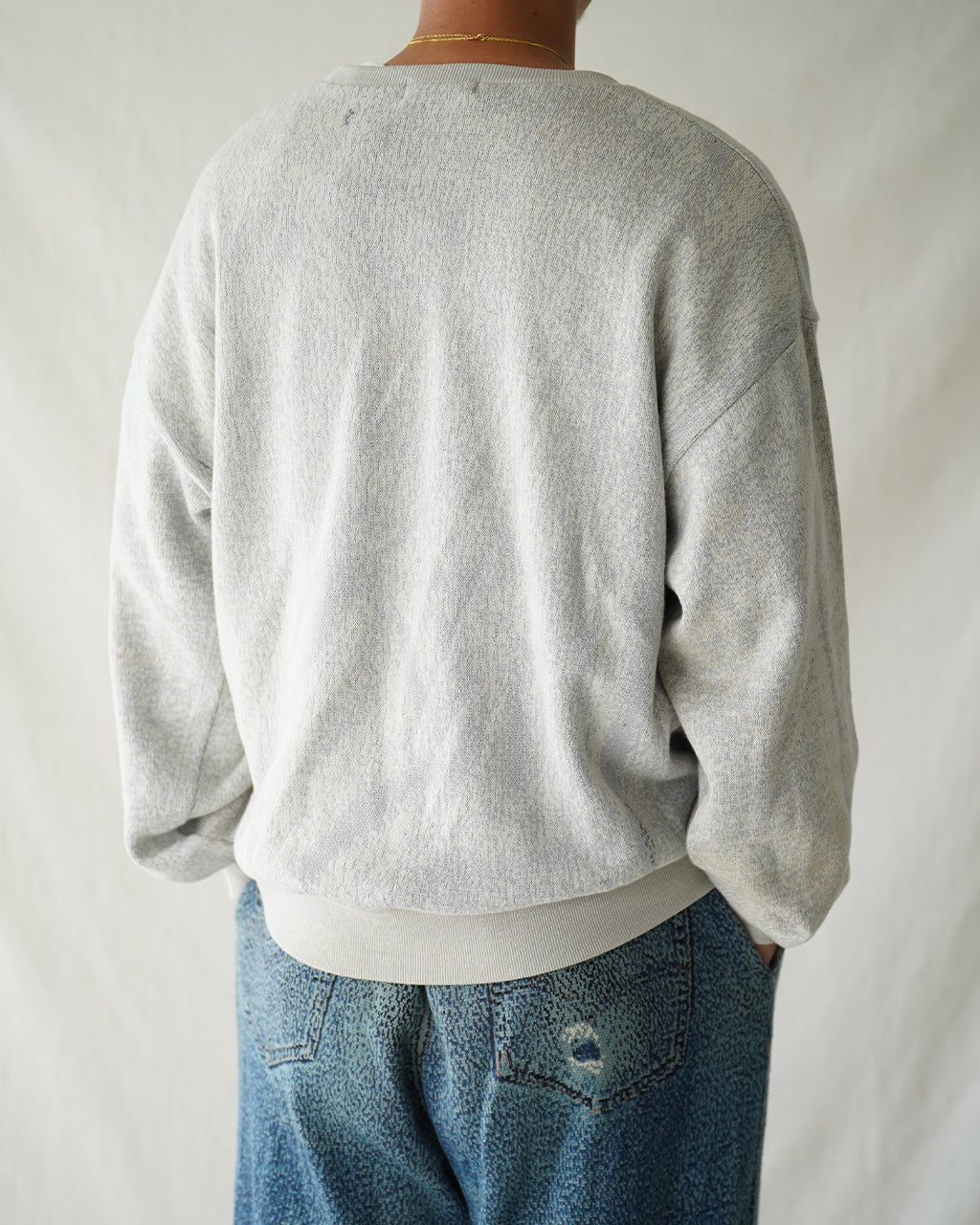 TOLQ トルク ニット スウェットシャツ トロンプルイユ 転写プリント