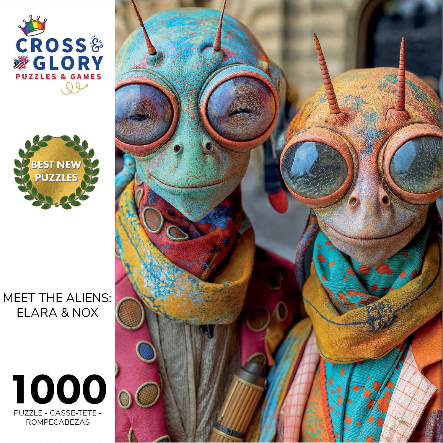 Meet the Aliens: Elara and Nox - 1000 Piece Jigsaw Puzzle