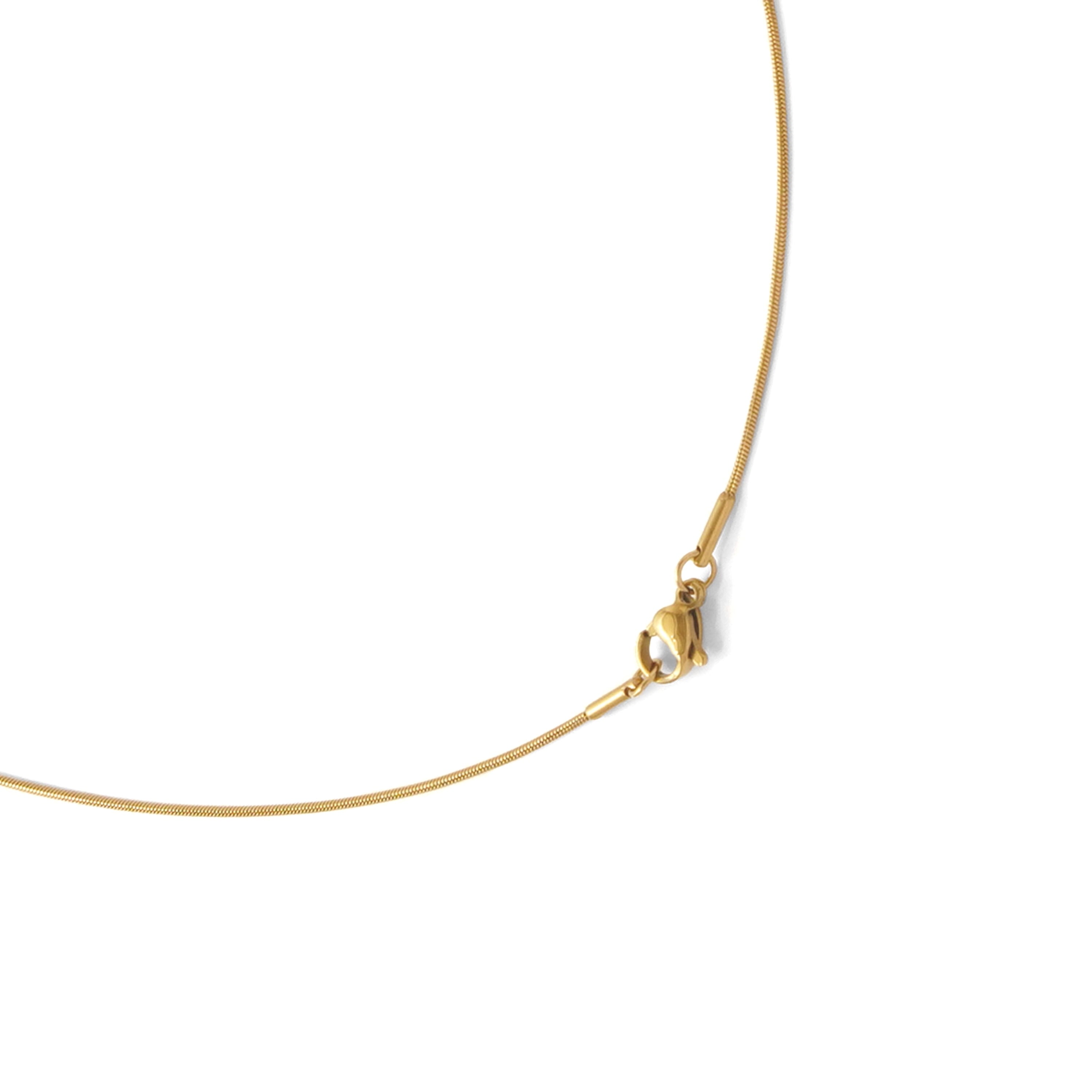 Round snake slim chain necklace gold｜cross Jewellia｜金アレ対応