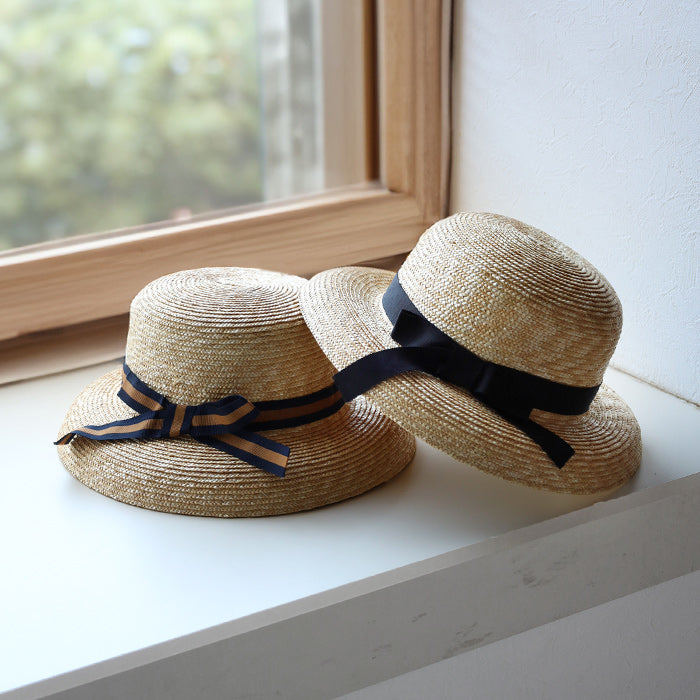 2色からお選びいただきます】岡本帽子(おかもとぼうし) 麦わら ミニ