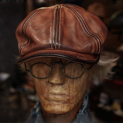 Horsehide Newsboy Cap Unisex – Crush on Retro