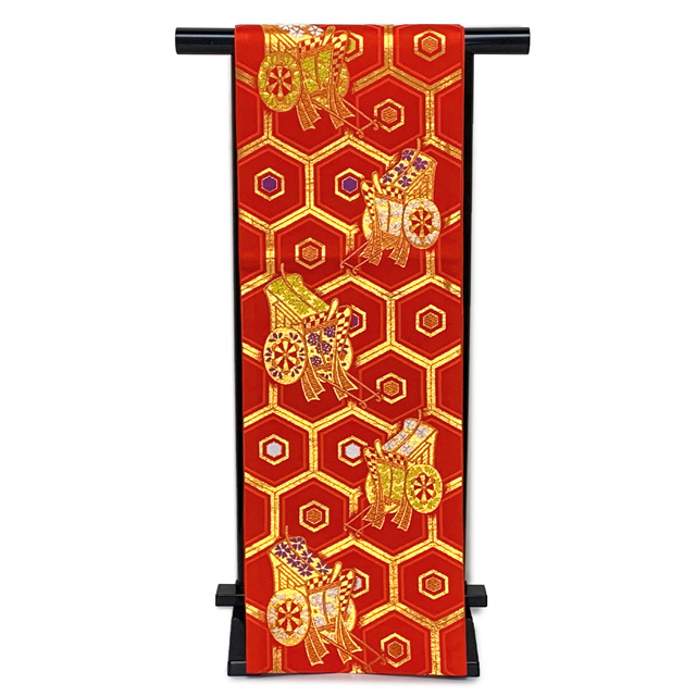 七五三 袋帯 正絹 桐生織 こども・ジュニア用 日本製 全通の女の子用祝