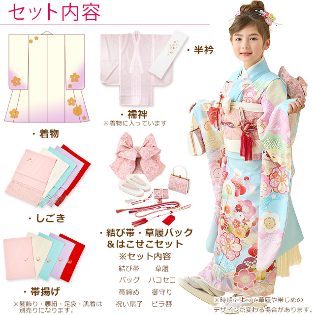 予約販売】 “式部浪漫” 2025年新作 七五三 7歳 女の子用 着物セット 絵