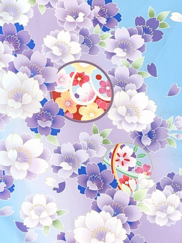 七五三 着物 7歳 2023年新作 単品 金駒刺繍 幻想的な柄の四つ身の子供