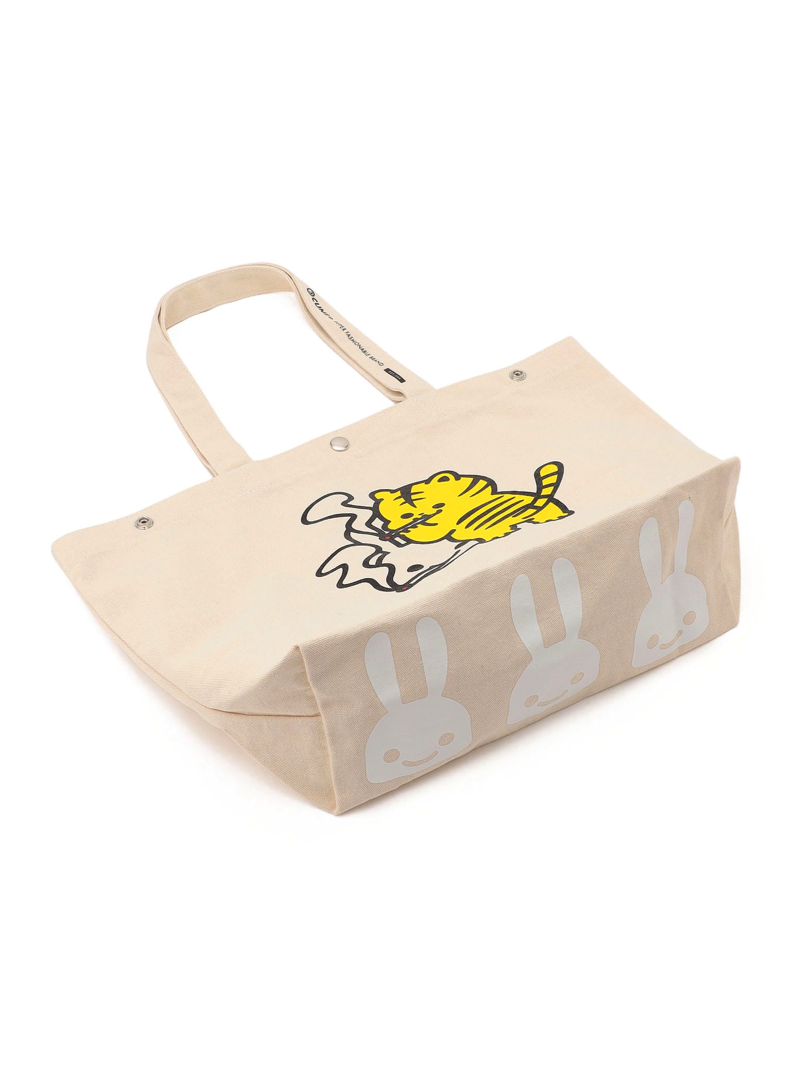 ベーシックコットントートバッグ タバコととらちゃん｜ウサギがいる