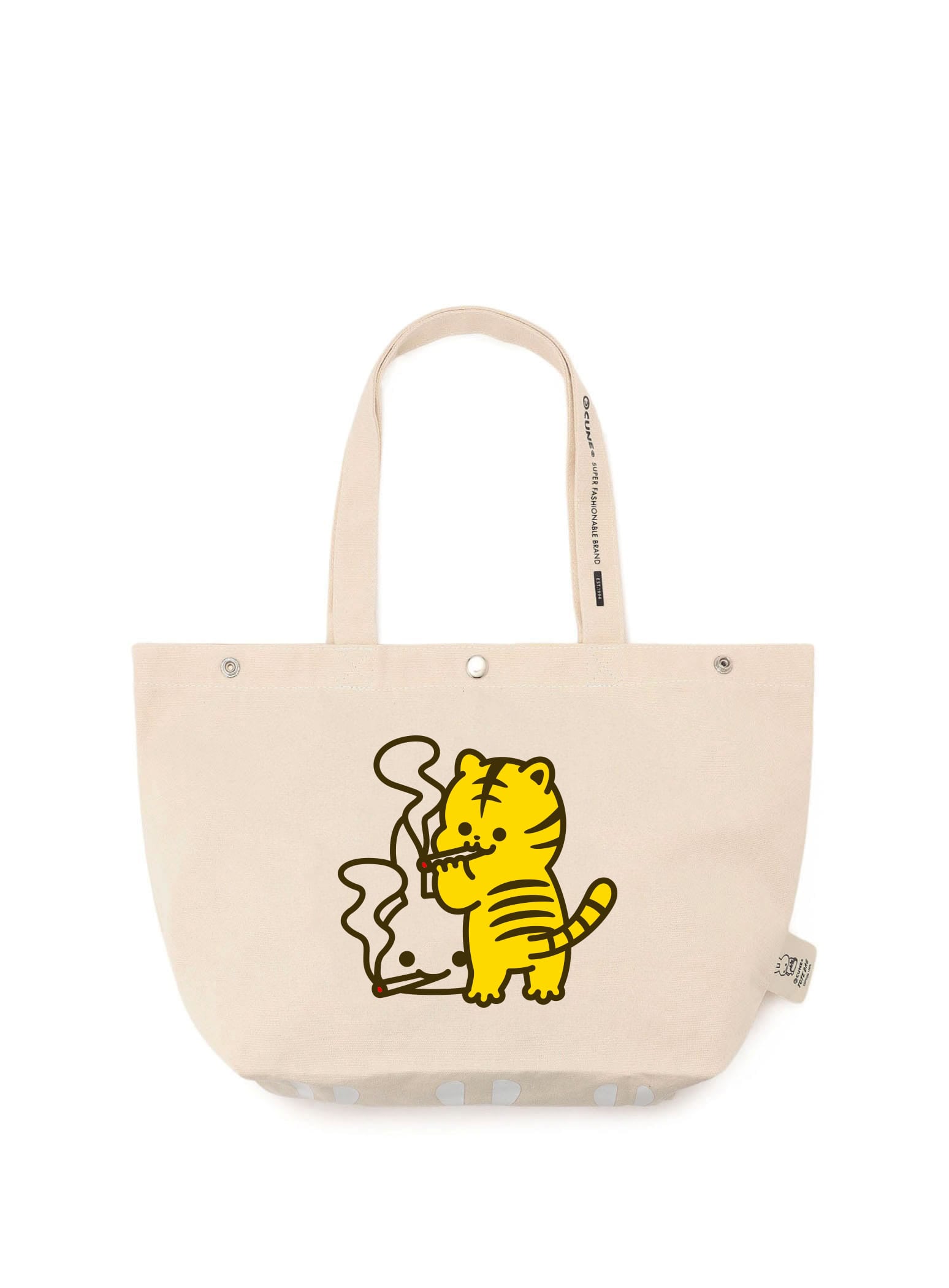 ベーシックコットントートバッグ タバコととらちゃん｜ウサギがいる