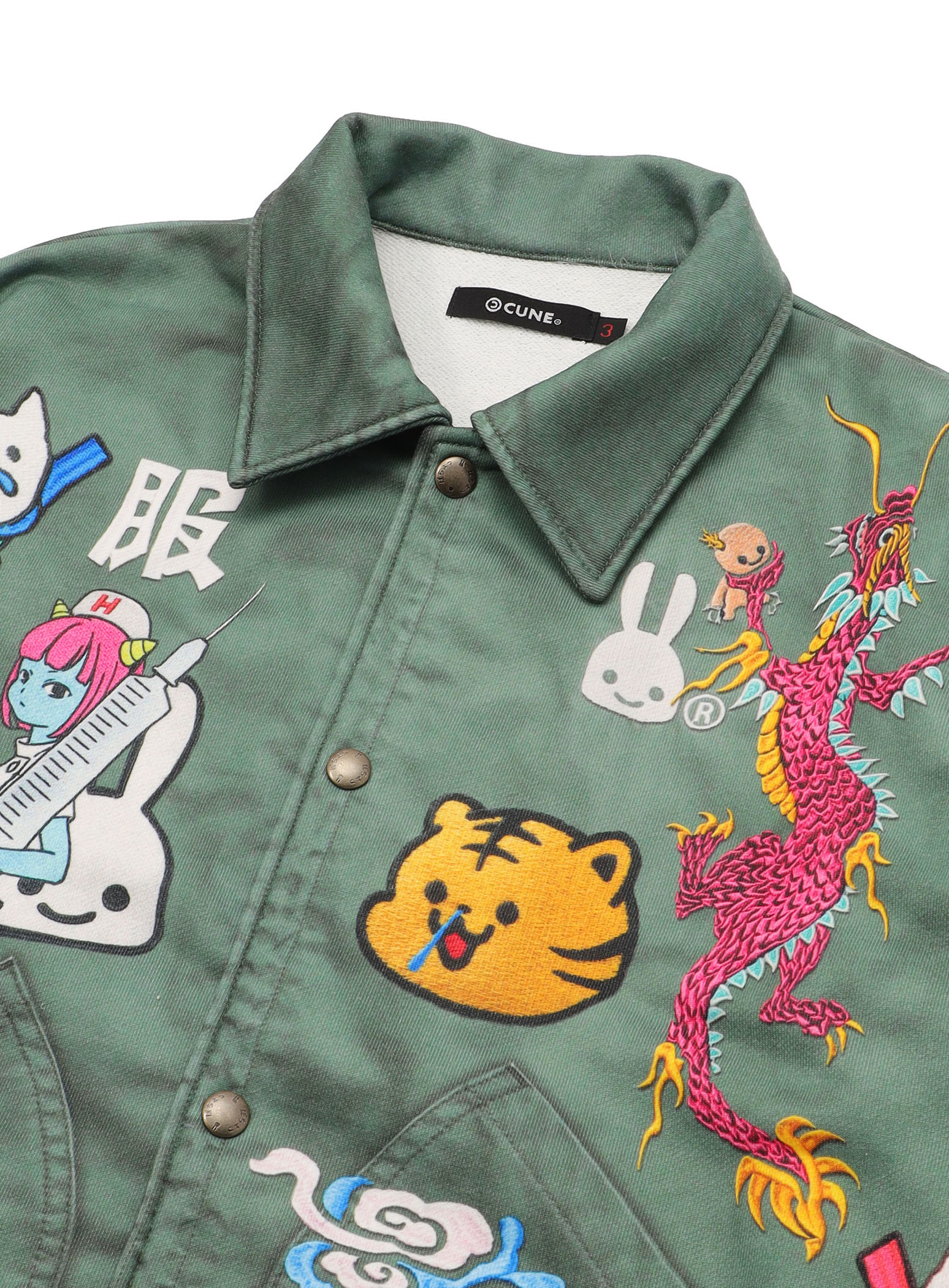 30th ANNIV ベトジャンプリントのスウェットコーチジャケット｜ウサギ