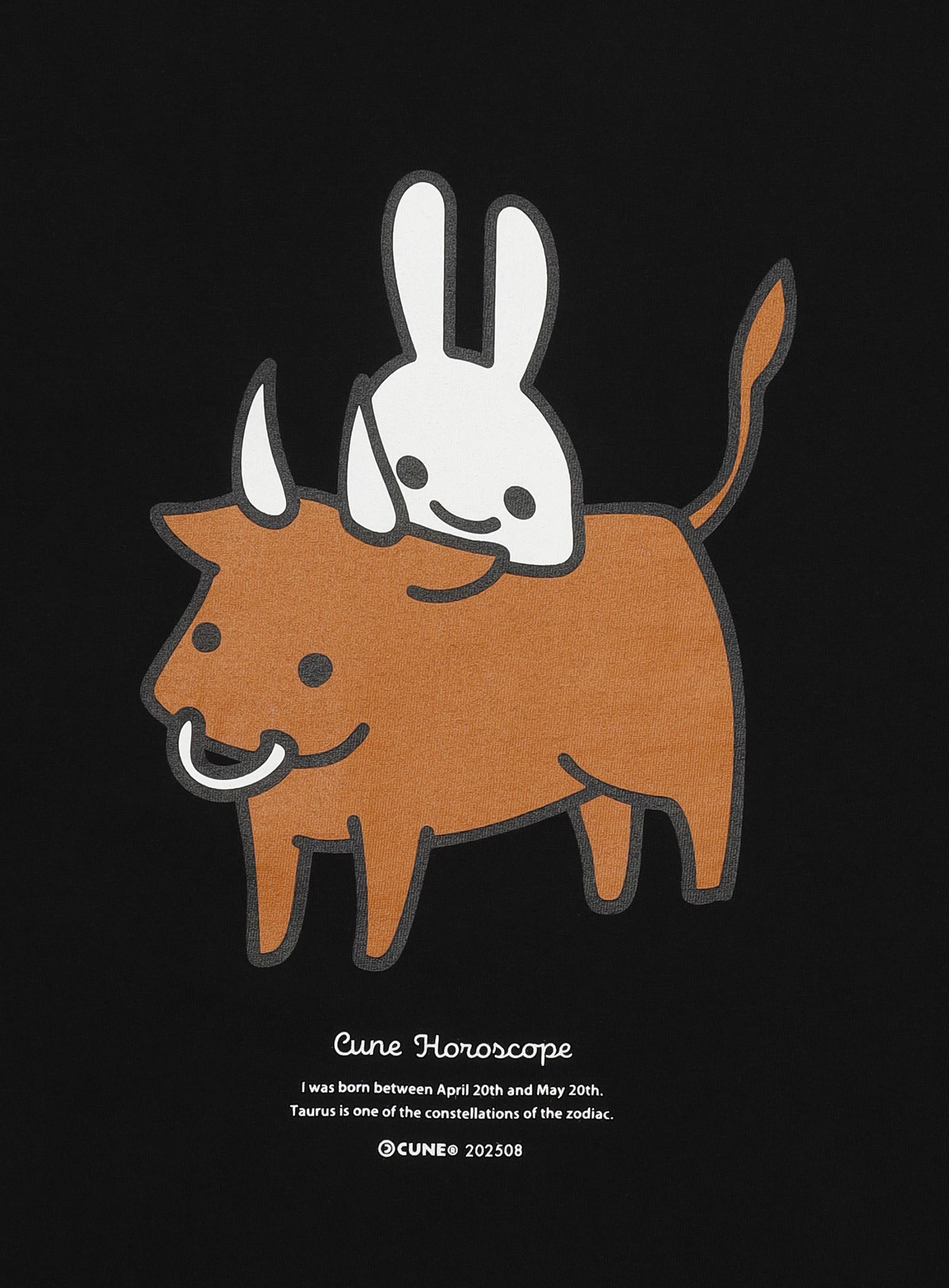 CUNE Horoscope S/S Tee 2025 おうし座｜ウサギがいる｜CUNE ONLINE STORE