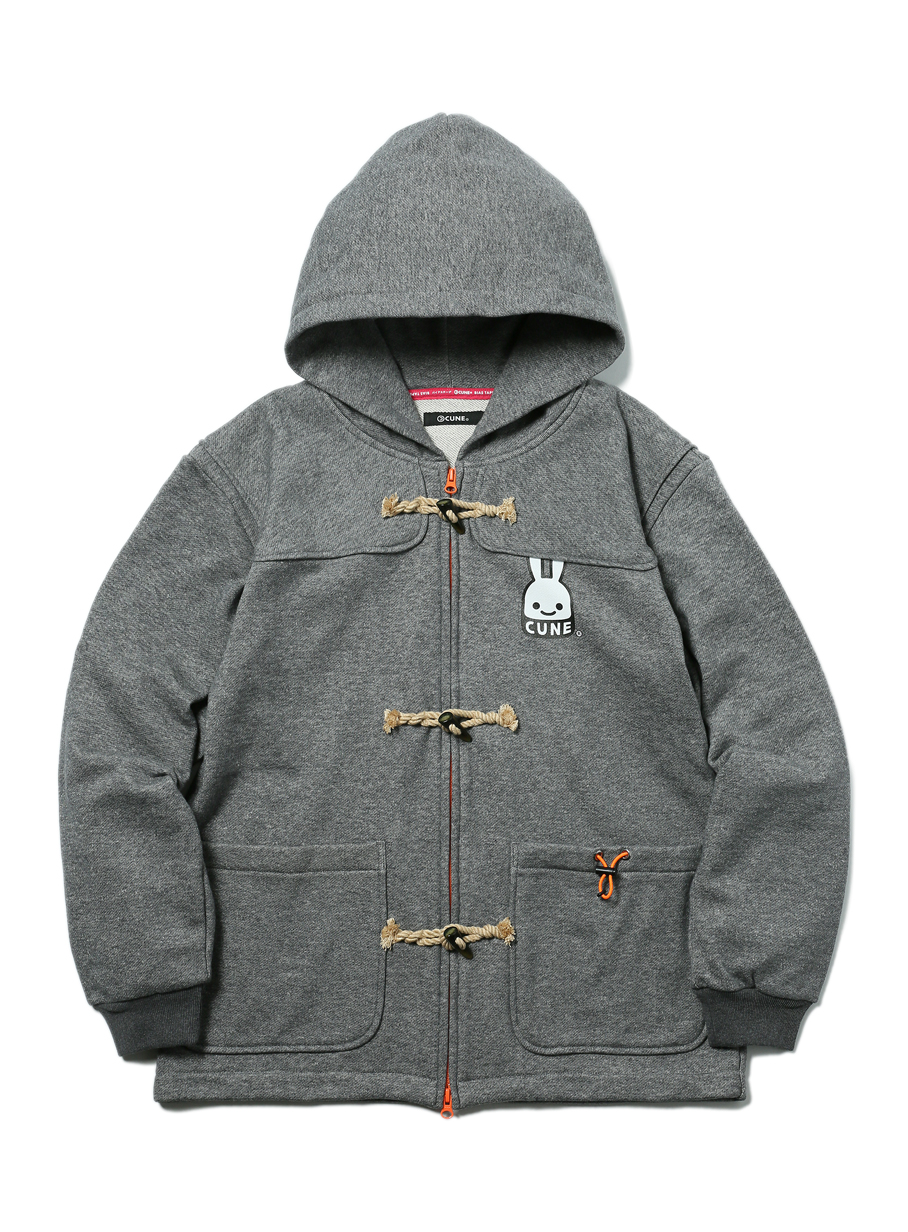裏毛のダッフル風パーカー｜ウサギがいる｜CUNE ONLINE STORE