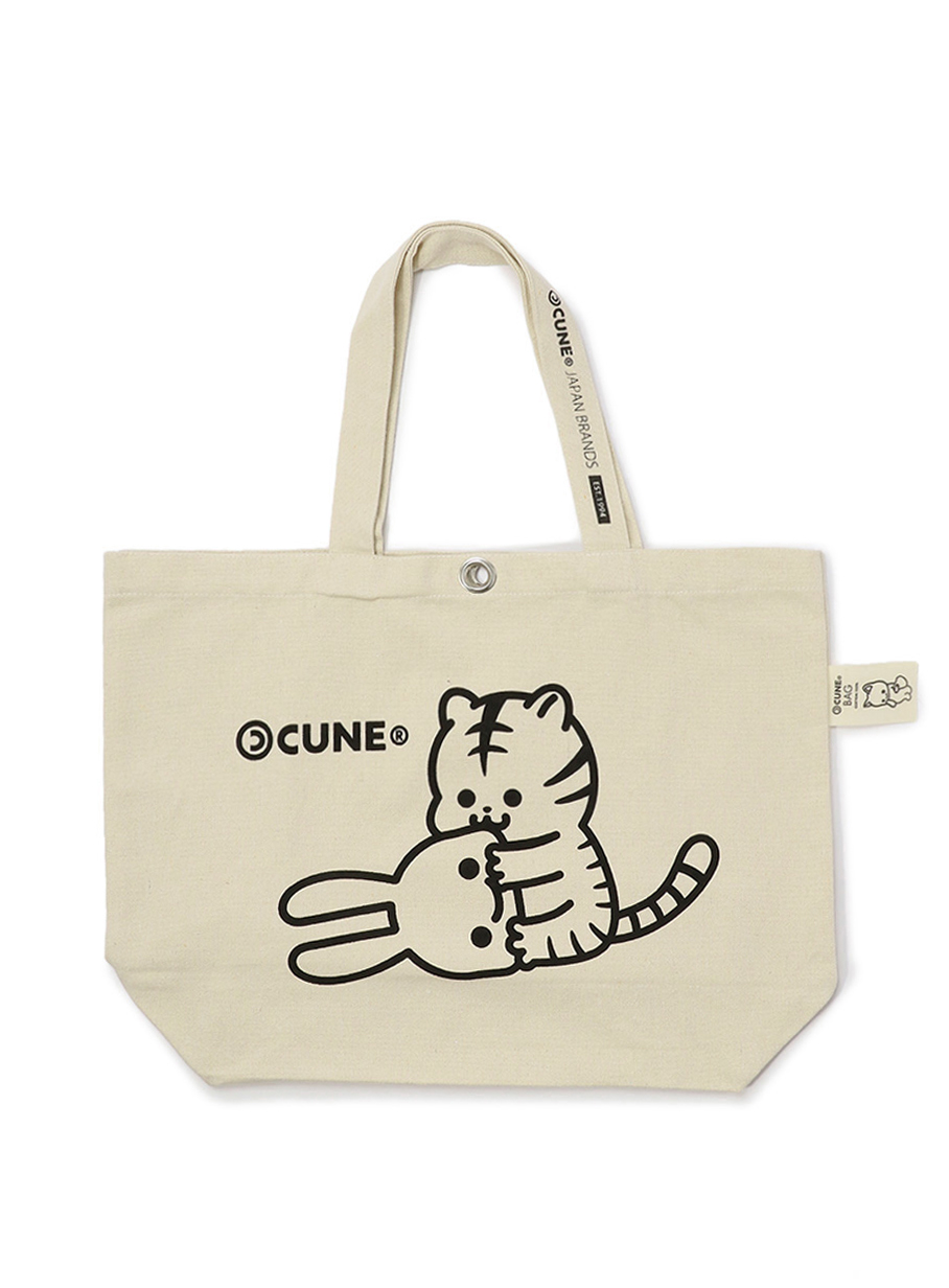 プリントトートバッグ トラ｜ウサギがいる｜CUNE ONLINE STORE
