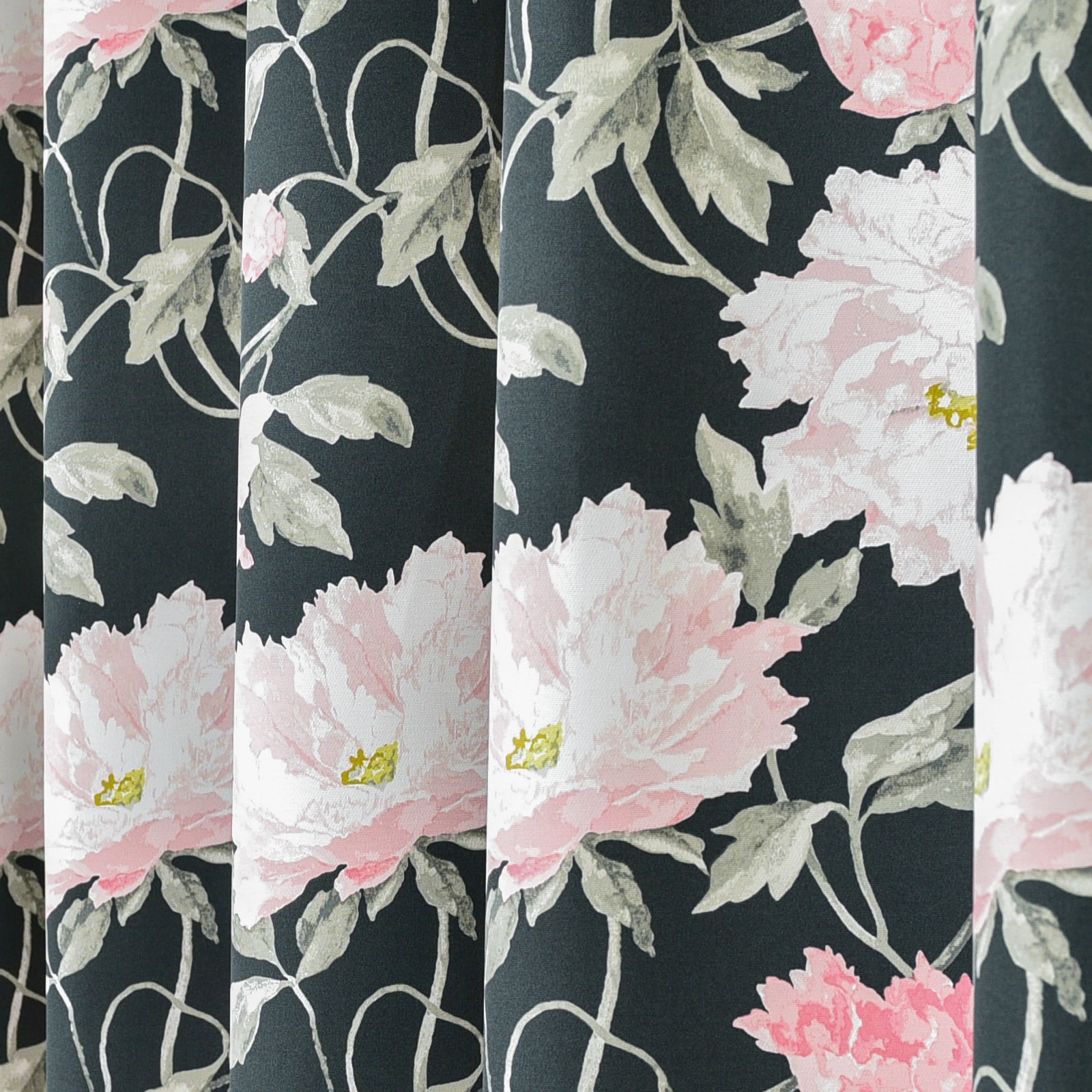 ローラアシュレイ 遮光 洗える 防炎 花柄 ドレープ カーテン