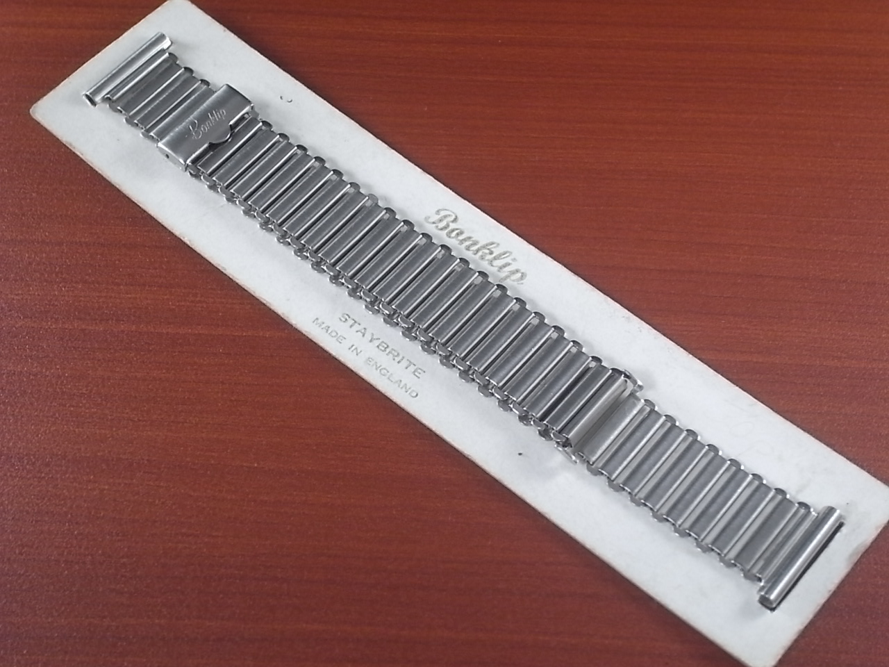 ボンクリップ バンブーブレス 筆記体ロゴ リンク16mm 取付18mm N.O.S.