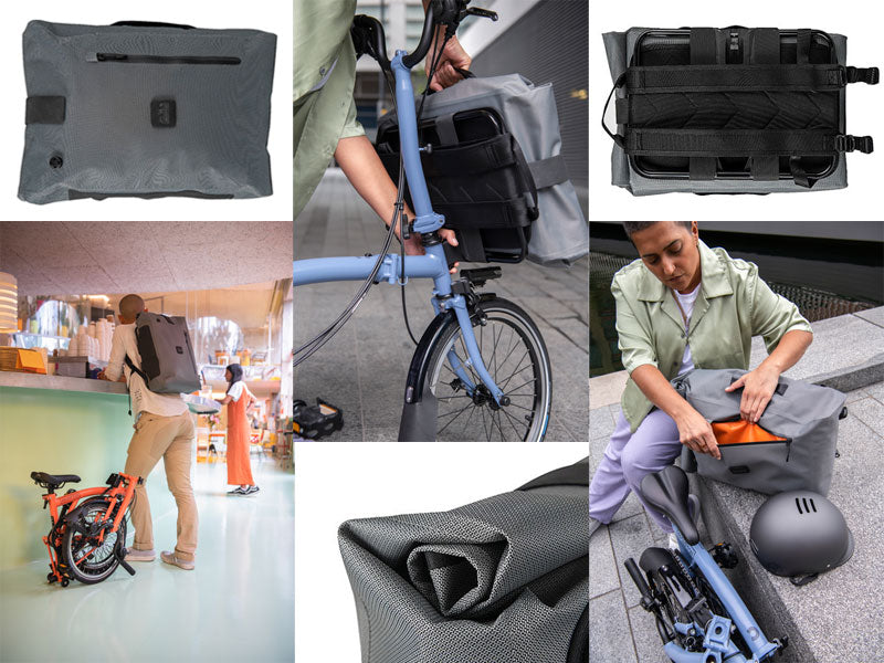 Borough Waterproof Backpack M + Frame Graphite for Brompton