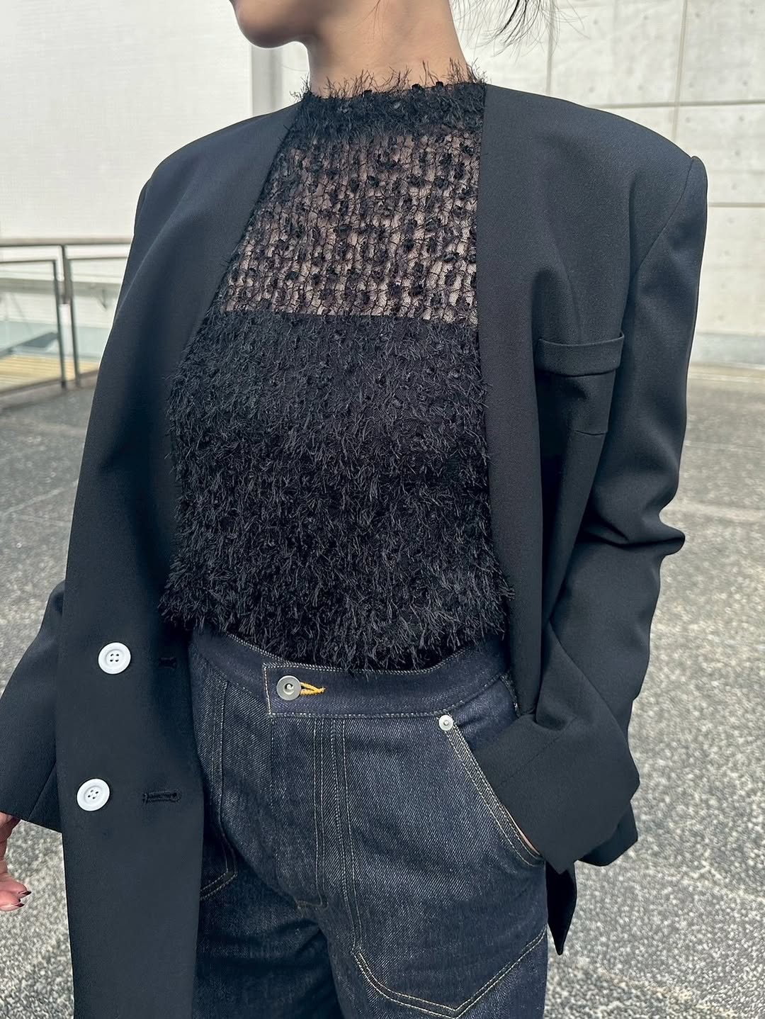 シーニュCygne とんがらないラメトップス ブラック Cygne(シーニュ