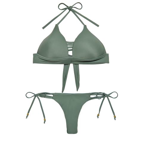 2点SET]Vカットコードホルターネックビキニ/水着【dazzy beach/2024