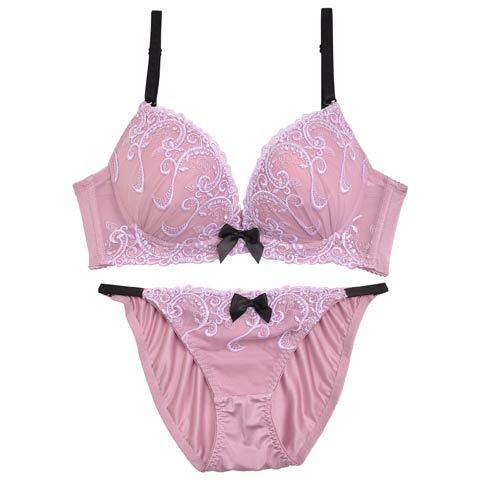 三上悠亜着用】ブライトエンブロイダリー育乳脇高ブラジャー&フル