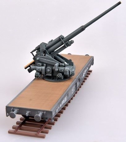 1/72 ドイツ軍 平貨車 w/128mm Flak40 対空砲 - (株)ビーバー