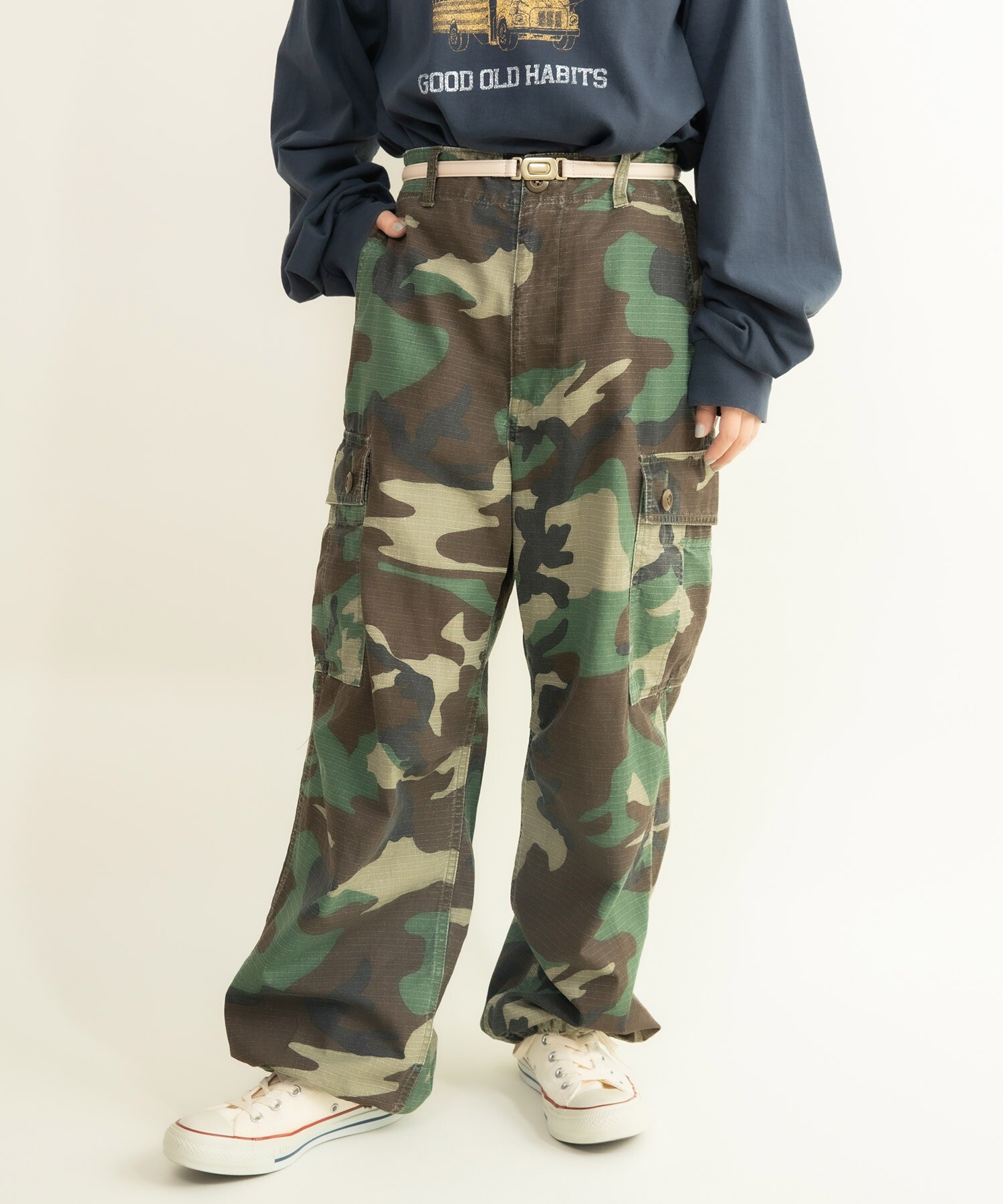 AMBIDEX Store ○カモフラ柄 ミリタリーパンツ(36 マルチ99): CHILD WOMAN