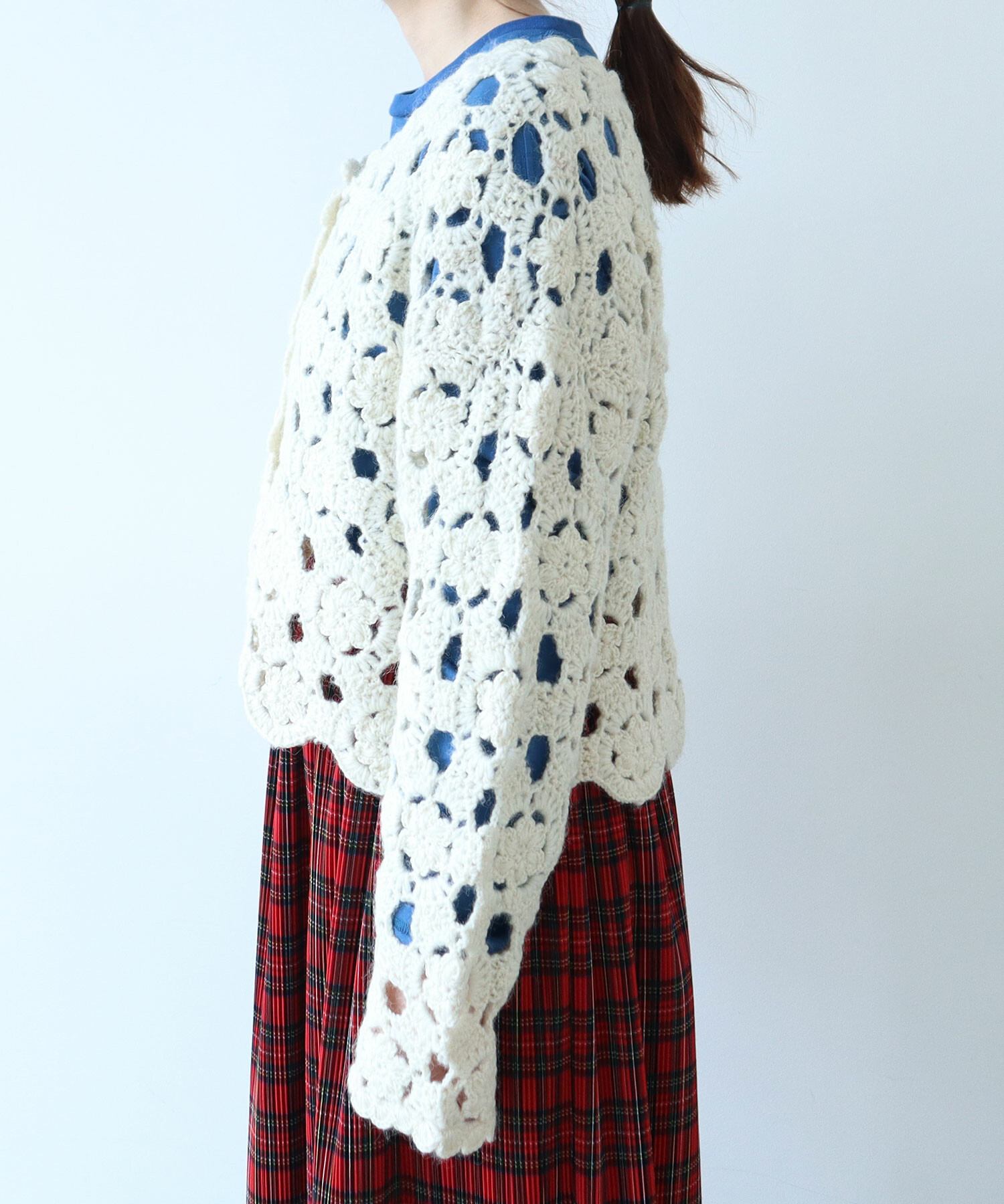 AMBIDEX Store ○ ネパールハンドニット かぎ針レース カーディガン(F