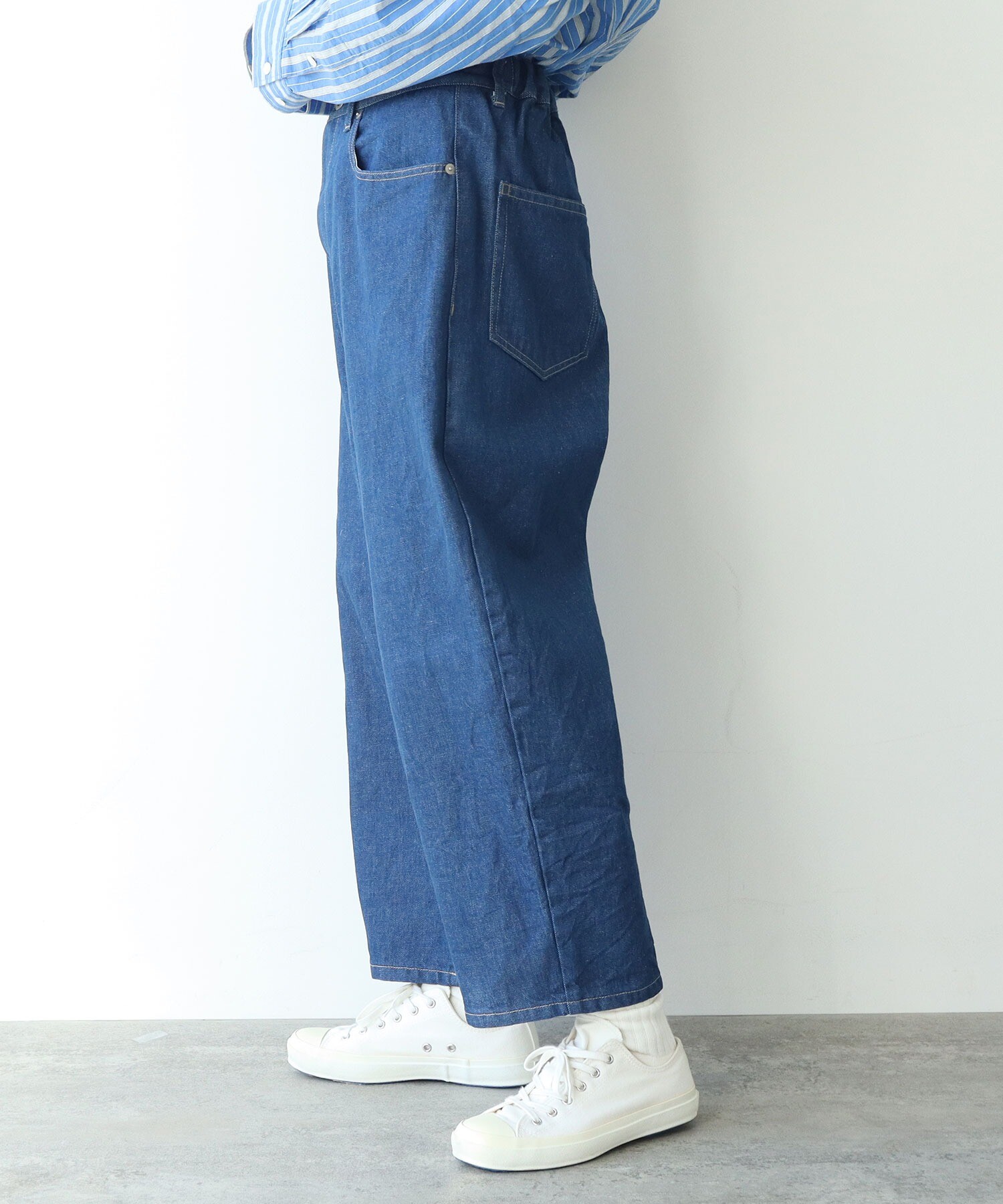 AMBIDEX Store △11oz デニム バックゴム 5ポケットパンツ(M