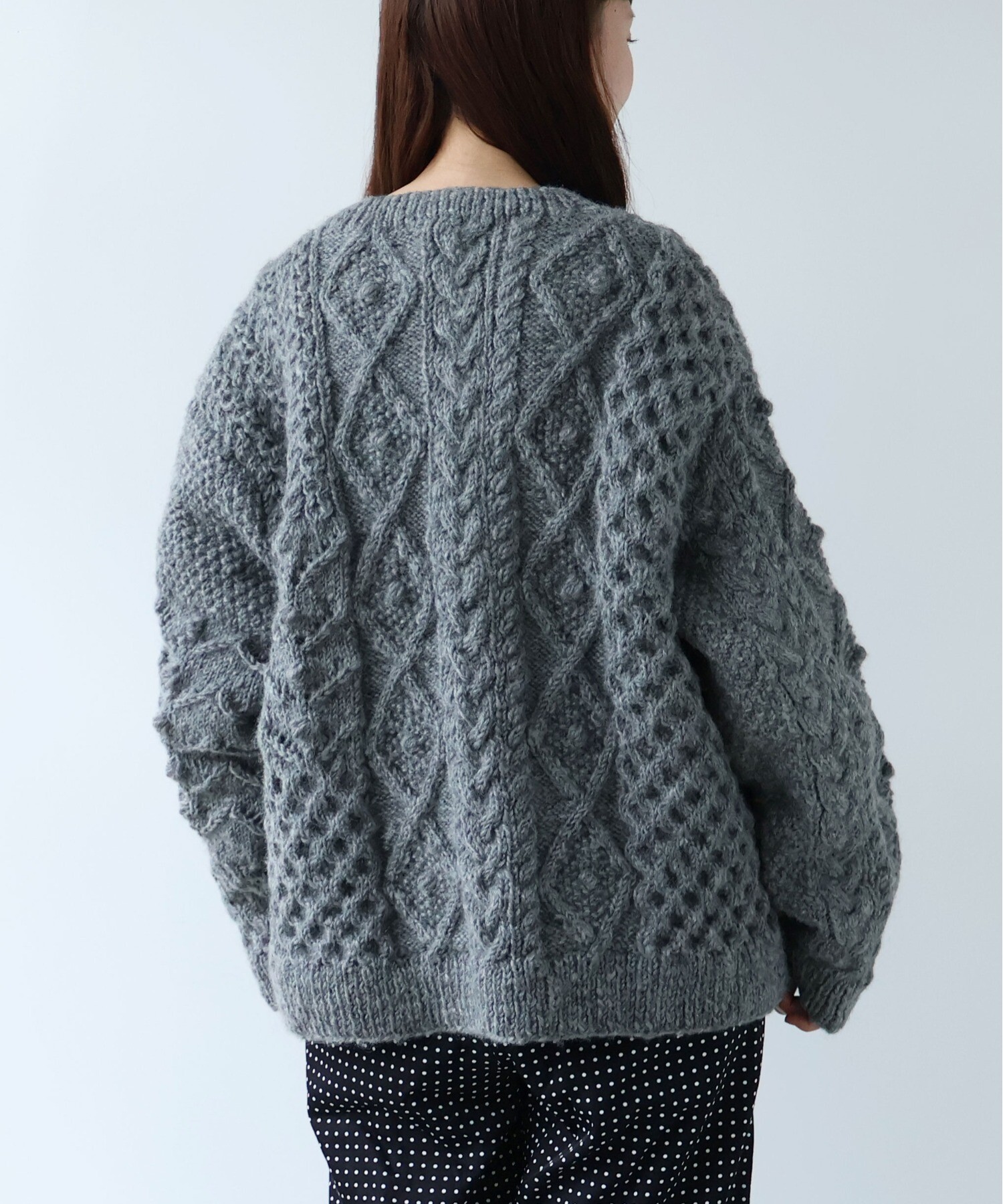 AMBIDEX Store ネパールハンドニット プルオーバー(F シロ): yuni