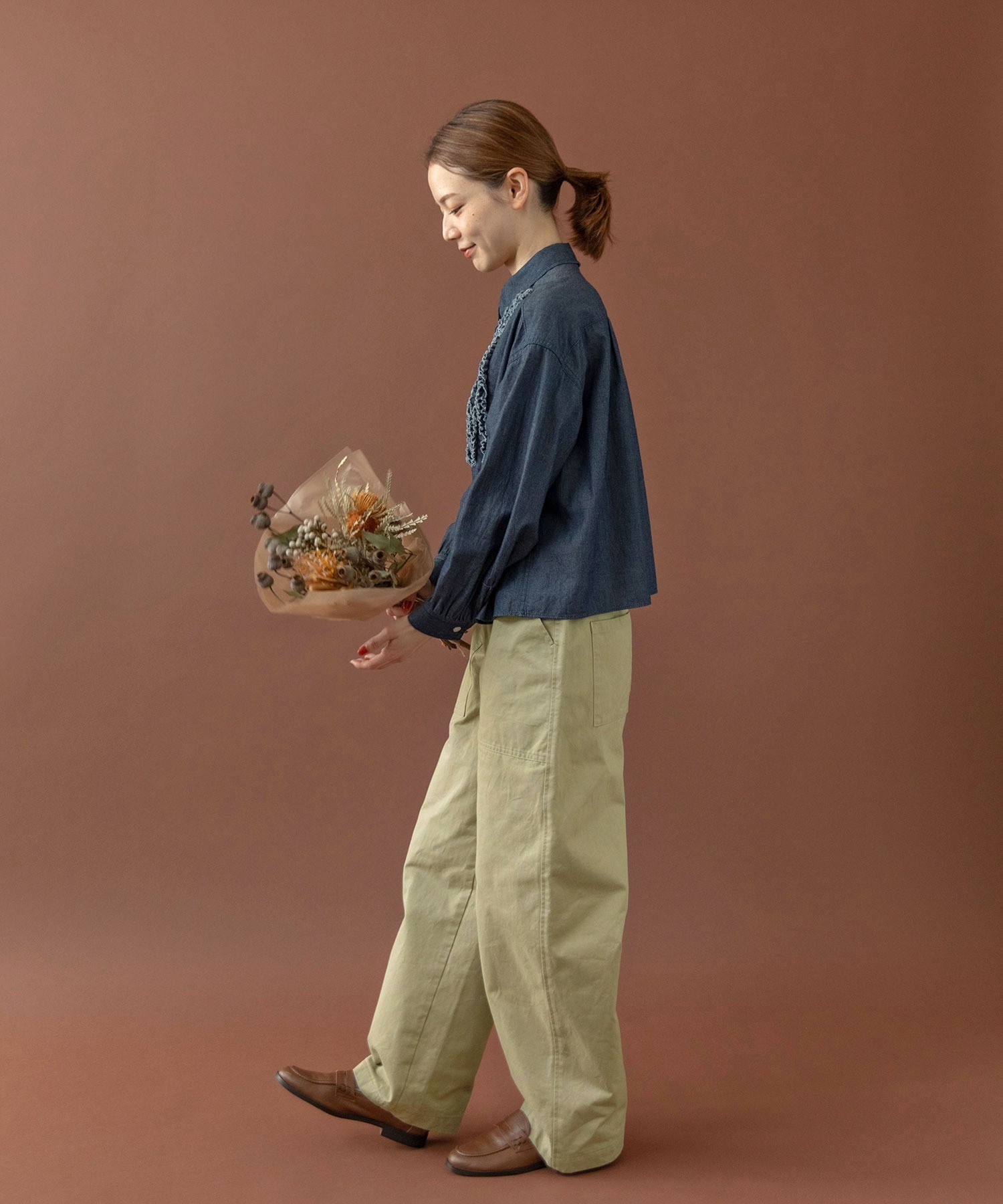 AMBIDEX Store △○雲斎ナチュラルヴィンテージワッシャー チノ後ろ