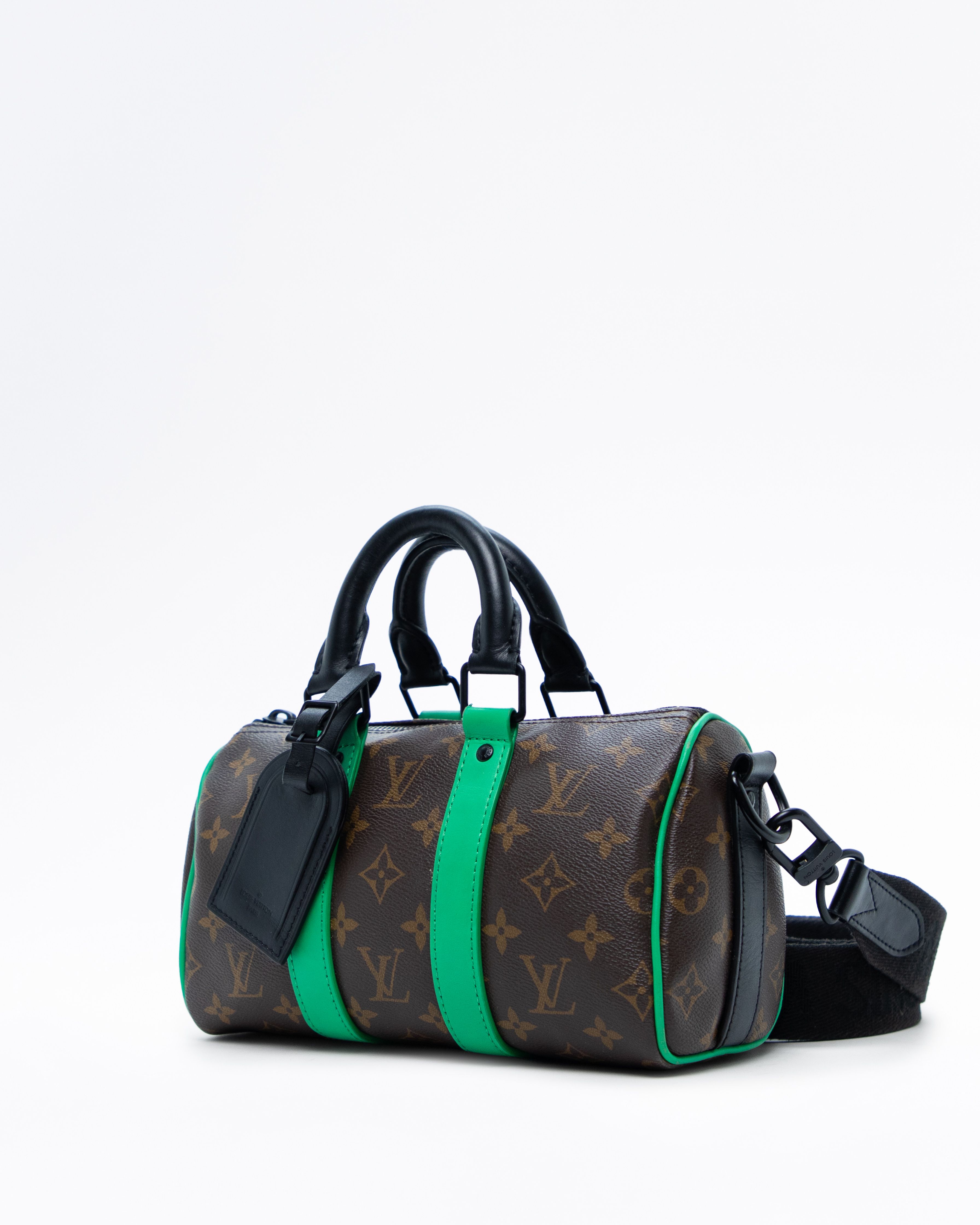 Louis Vuitton Monogram Macassar Keepall Bandouliere 25 | Vivrelle