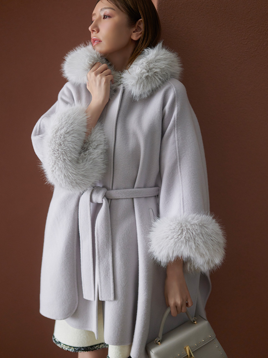 ファーポンチョコート(コート)｜OUTER（アウター）｜CELFORD（セル