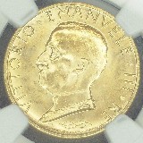 1932年-R イタリア エマヌエーレ3世 ローマ造幣所 100リラ金貨 – PRIME