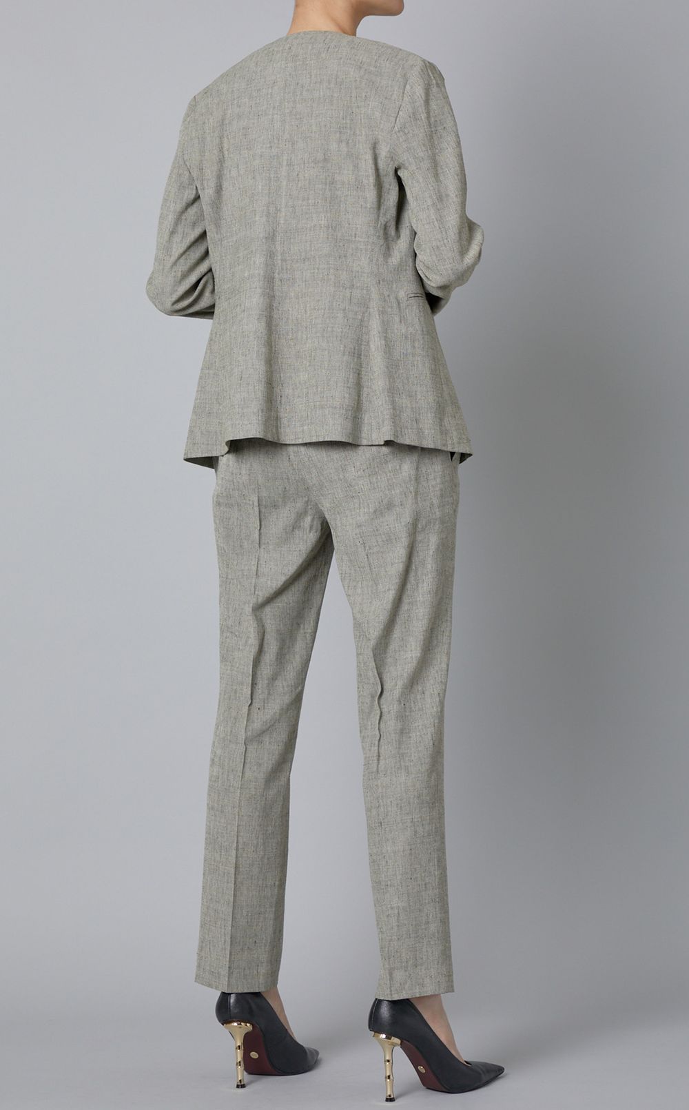 Theory｜リネン混ノーカラージャケット