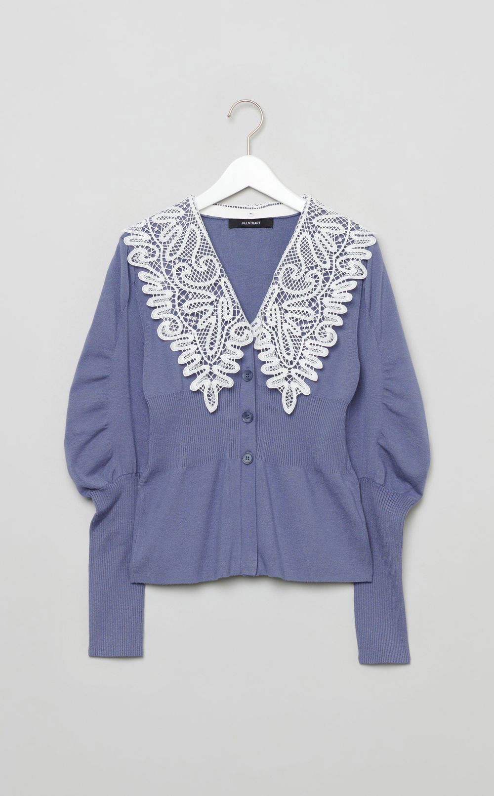 JILL STUART｜レースカラーニットカーディガン