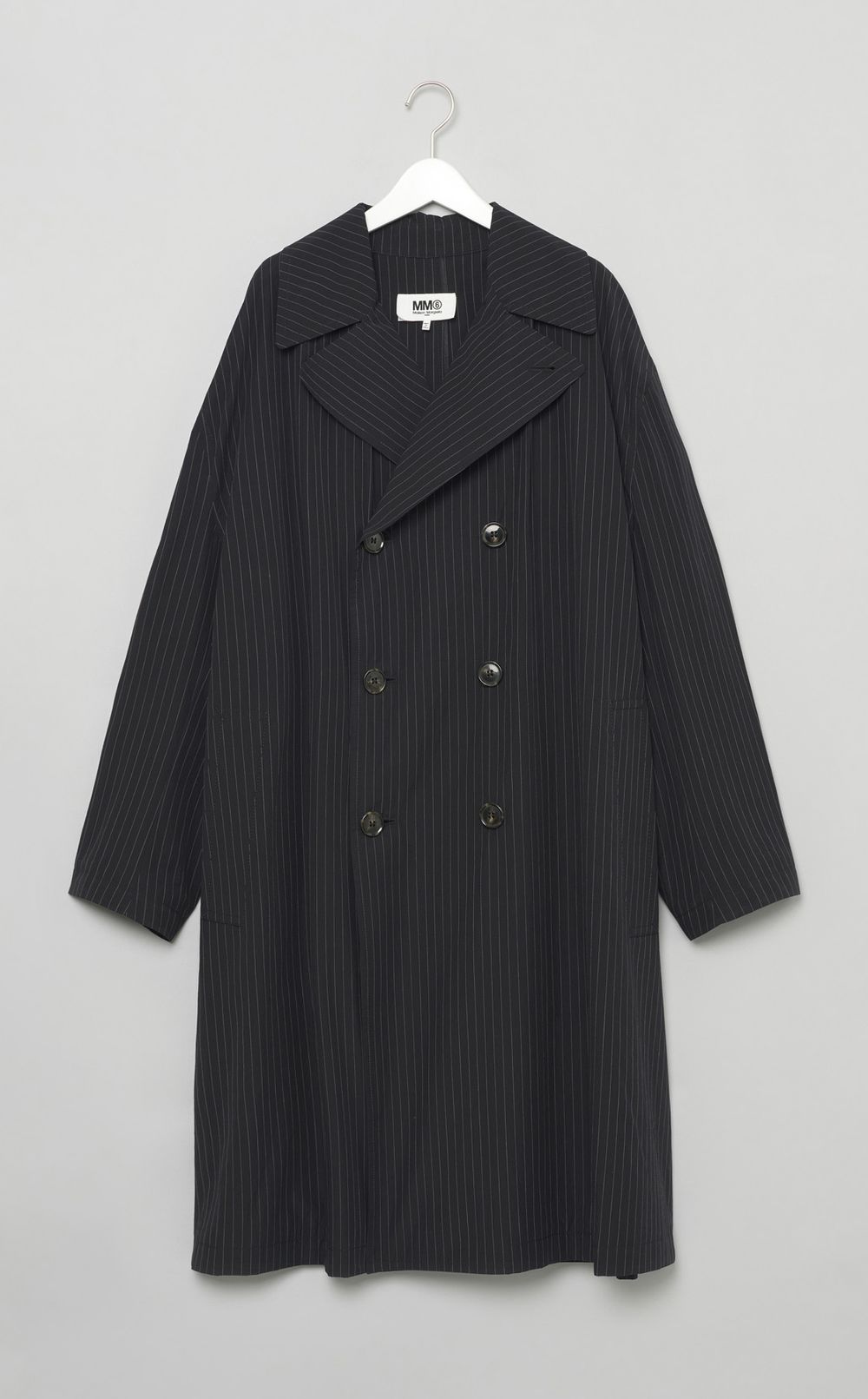 MM6 Maison Margiela｜コットンピンストライプロングコート