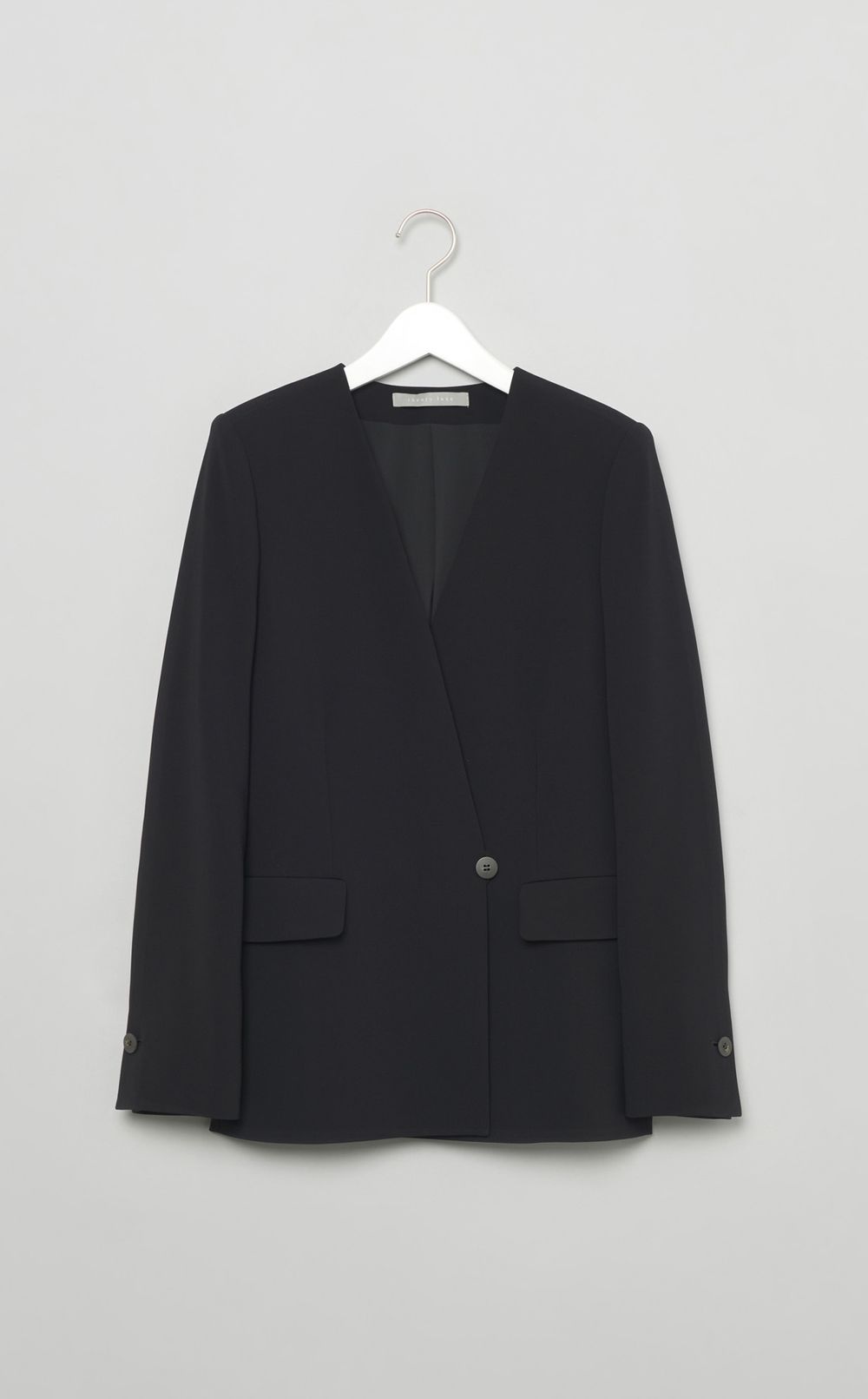 Theory luxe｜トリアセテートノーカラージャケット