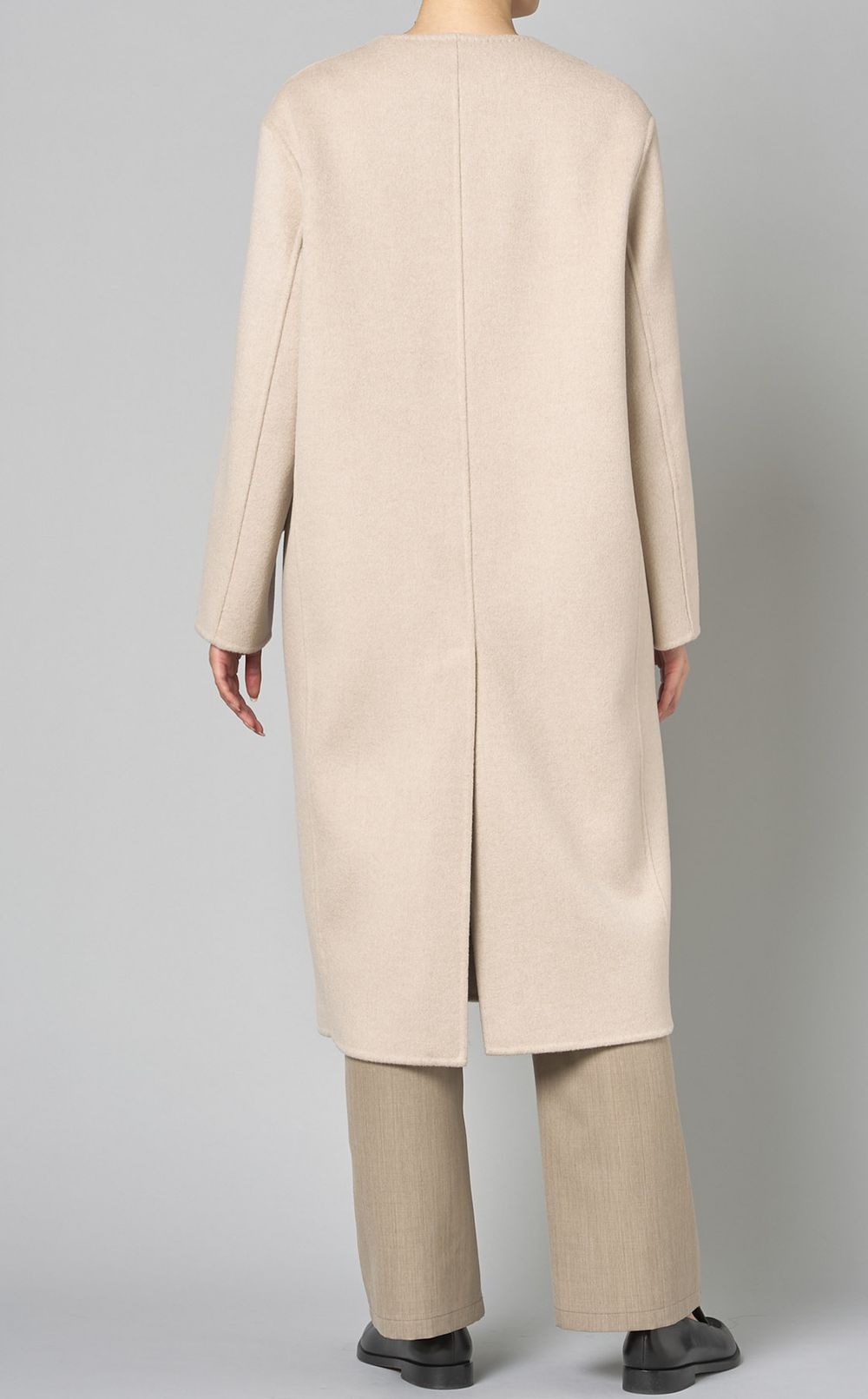 GALERIE VIE｜ダブルフェイスノーカラーコート