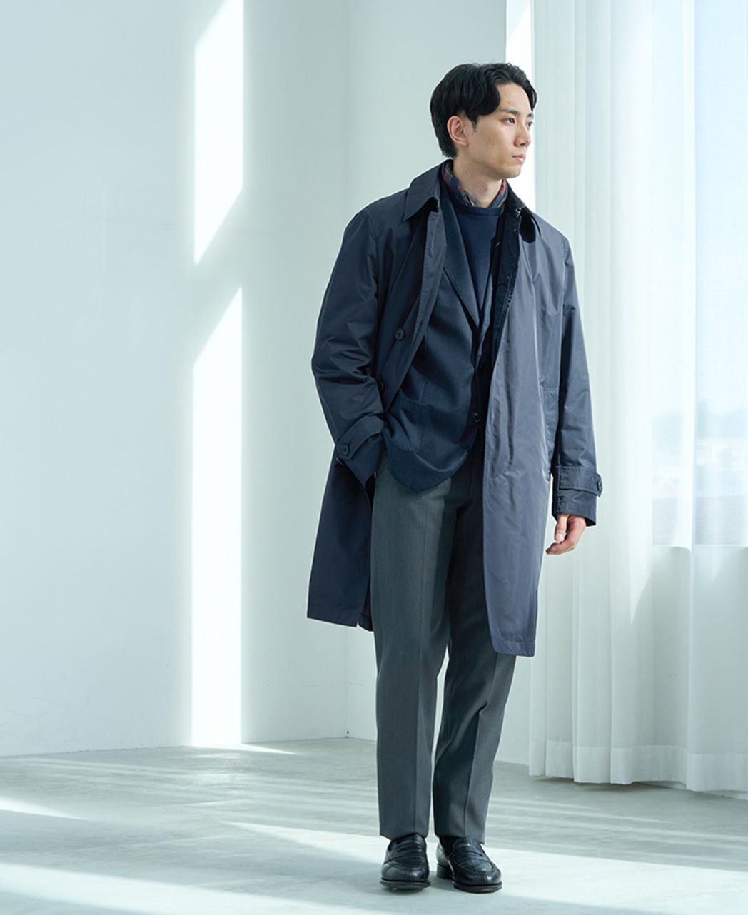パッカブルダスターコート(M(46) ブルー系): メンズ｜メーカーズシャツ