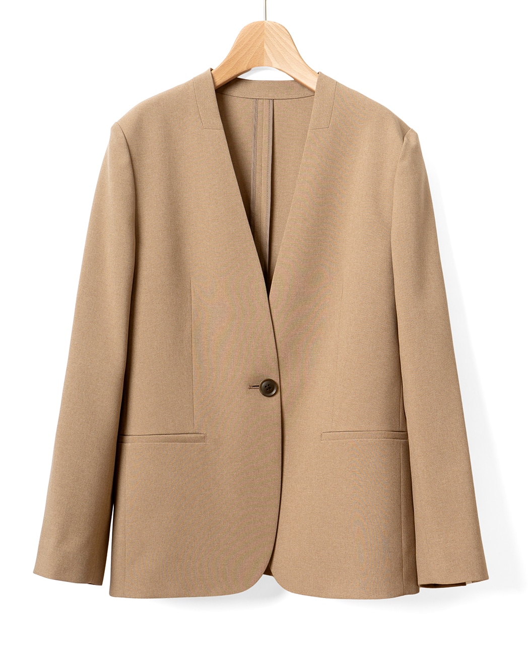 ノーカラージャケット(36サイズ ベージュ系): レディース｜メーカーズ