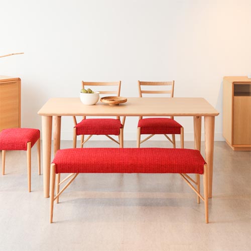 飛騨家具 nissin 日進木工 Grow グロウ 4本脚テーブル 国産家具 無垢