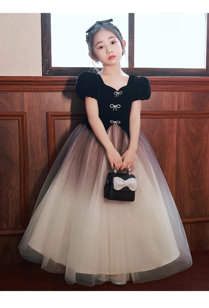 ピアノ発表会 結婚式用 子どもドレス ディズニー ベルベットリボン